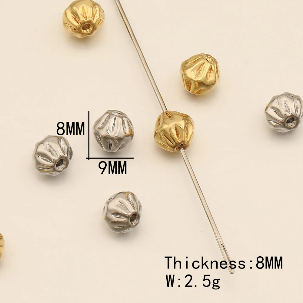 Cordial Design 50Pcs 8*9MM Jewelry Findings & Components/Genuine Gold Plating/Hand Made/Copper/Round Shape/DIY Bracelets Beads - cordial