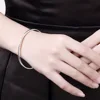925 Sterling Silver Women's Bangle Simple Single Loop Design Diameter 6.5 Cm Silver Wedding Jewelry 4