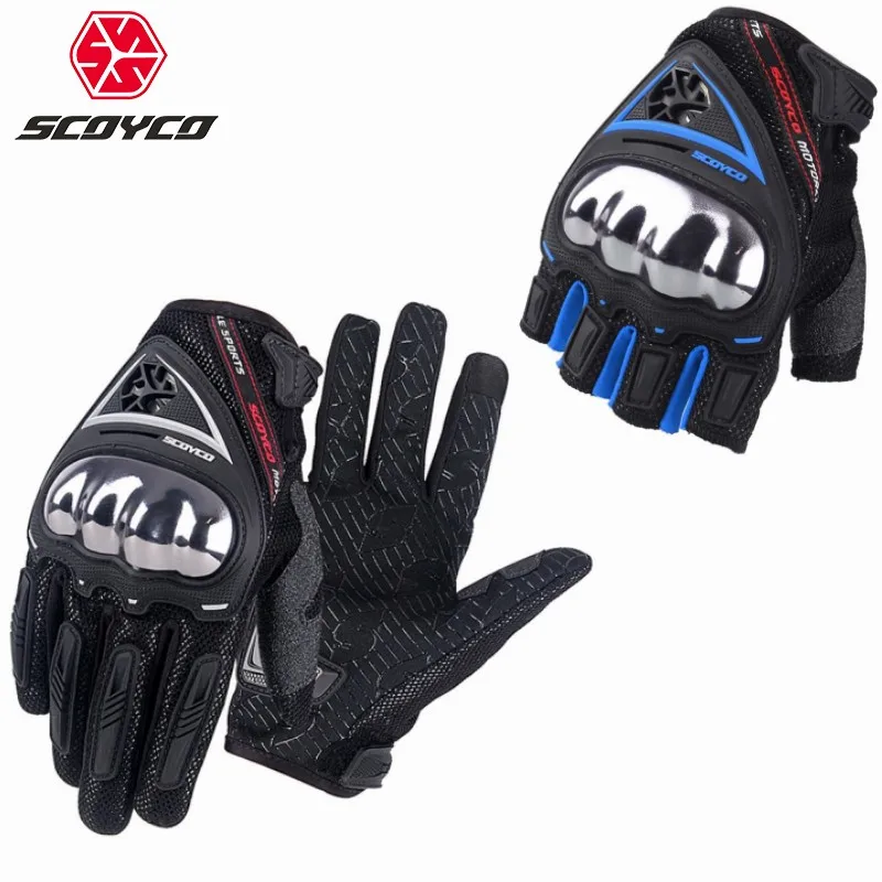 

SCOYCO MC44D Half Finger Guantes De Ciclismo Motorcycle Riding Breathable Men Spring/Summer Luvas MC44 Full-Finger Gloves