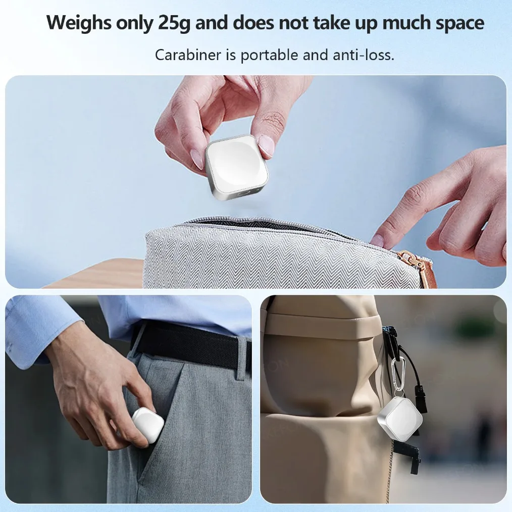 Magnetic Smart Watch Wireless Charger 500mAh Power Bank for Apple Watch Series 11 10 9 8 7 6 5 4 3 Ultra 2 SE Fast Charging Dock