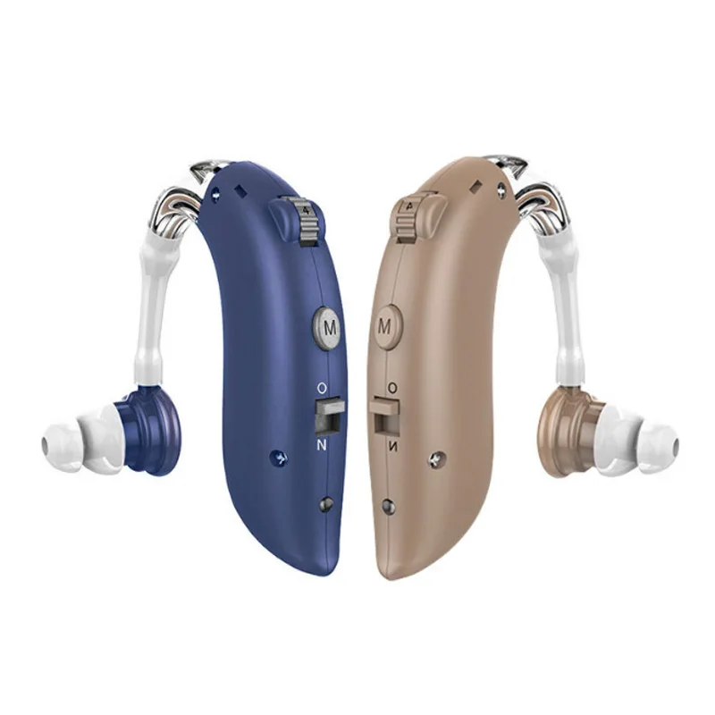 Hearing Aid 1 Set Mini Digital Portable Rechargeable BTE Adjustable for Elderly Seniors