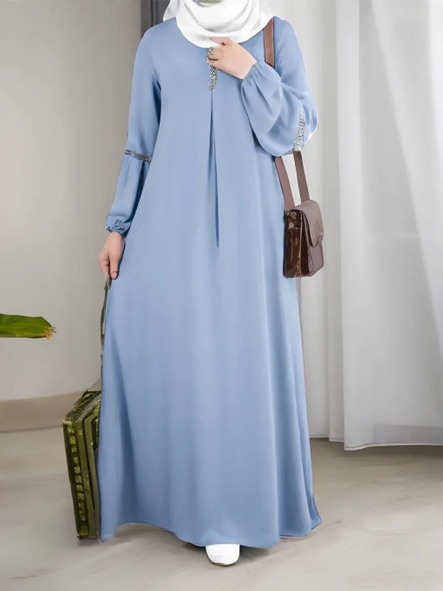 Eid Muslim Party Dress Morocco Caftan Turkey Abaya Dubai Kaftans for Women Prayer Clothes Islam Robe Ramadan Sundress(no Hijab)
