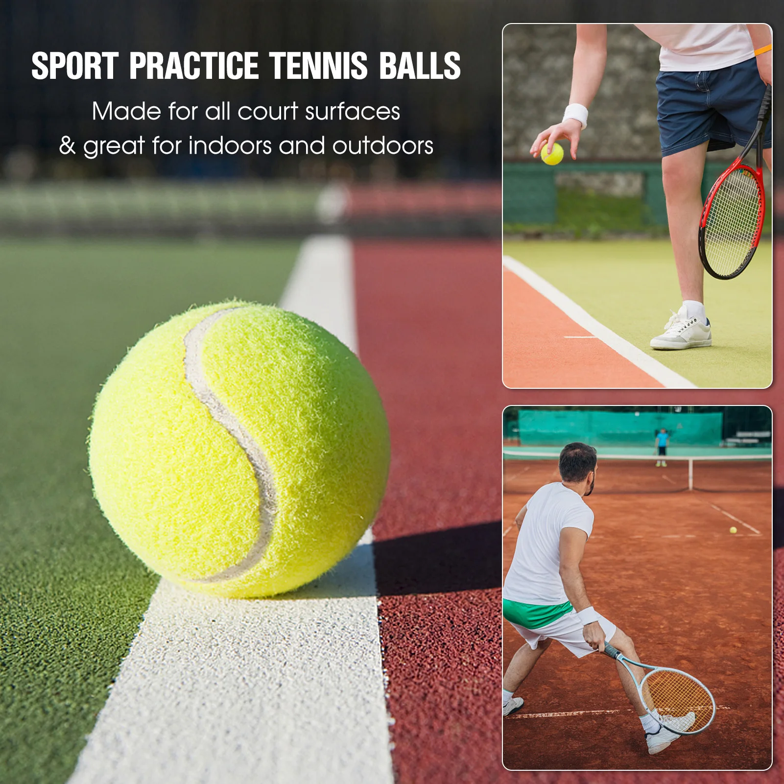 12 Pcs Outdoor Tennis Balls High Bounce Practice Training Elasticity Durable Tennis Pressure Matching Balls tennis balls