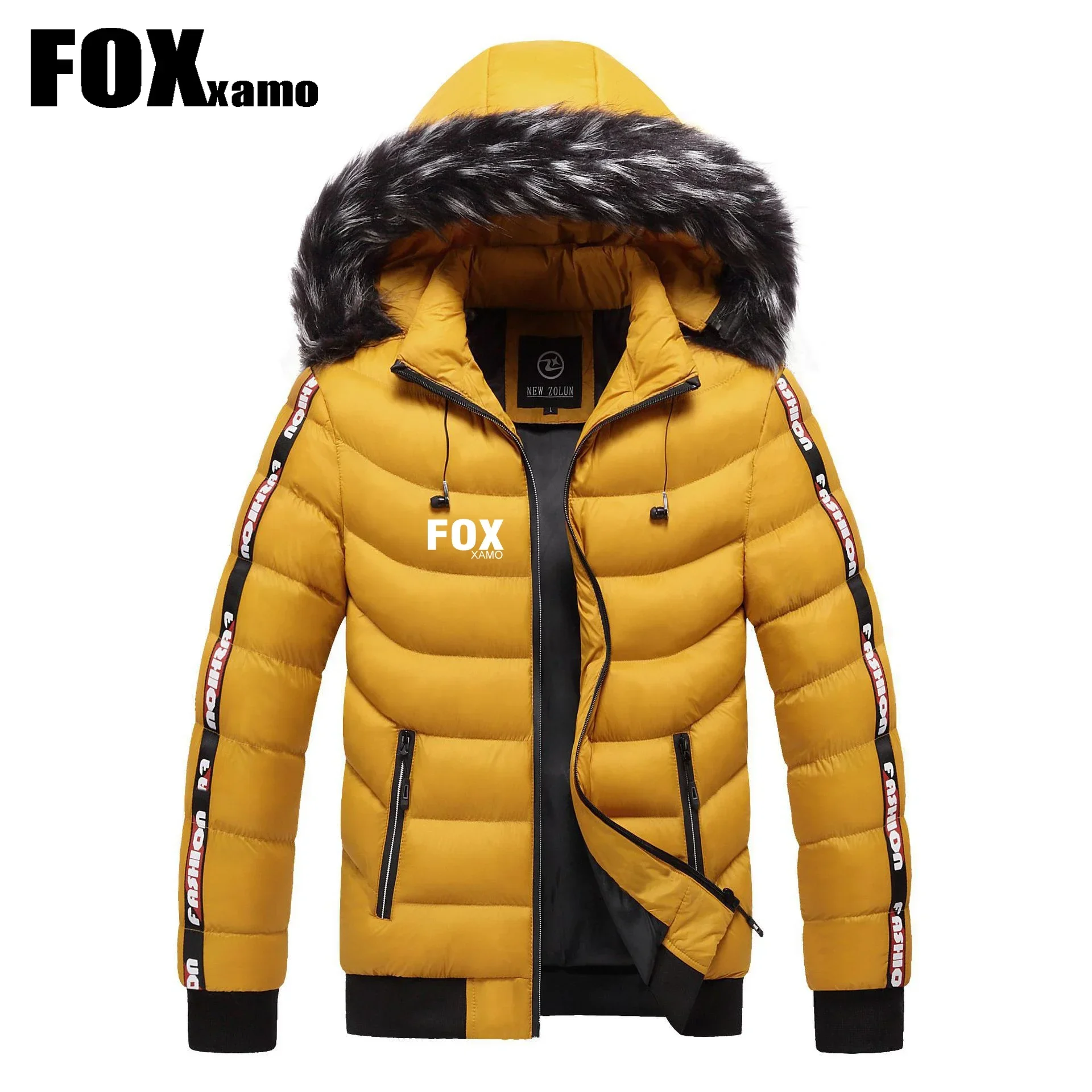 Fox Xamo 남성용 사이클링 탈부착 모자 재킷, 따뜻한 후드 파카, 바람막이 아웃웨어, 스포츠 코트 의상, 겨울