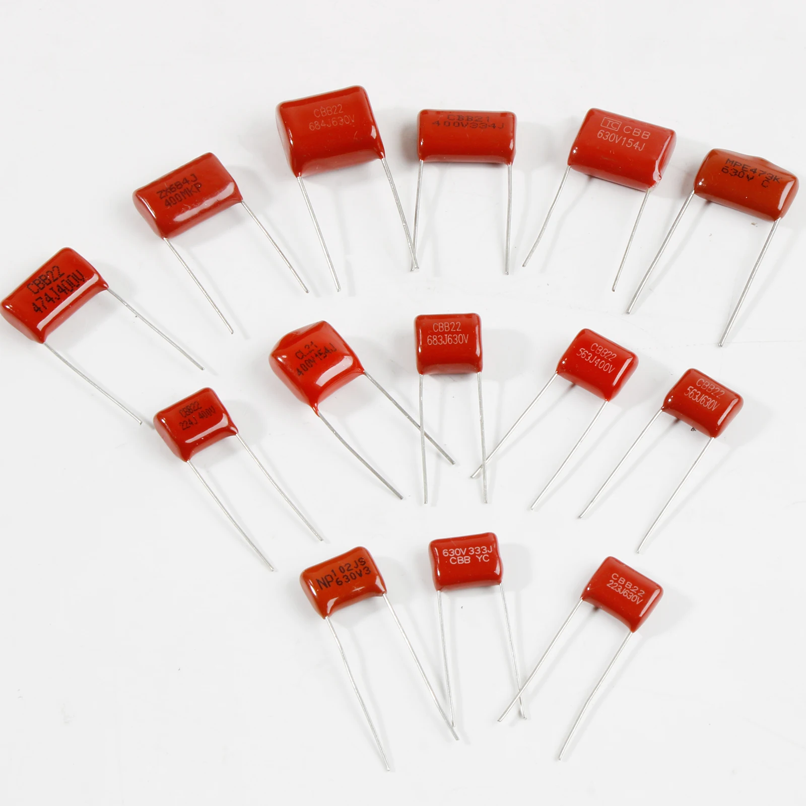 CBB Capacitors Metallized Polypropylene Film Capacitor 0.01uf 0.22uf 0.33uf 0.47uf 0.68uf 1nf 10nf 22nf 23nf 47nf 68nf 20pcs