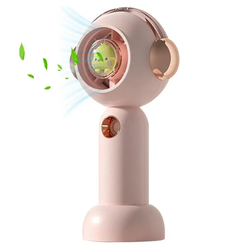 

Handheld Spray Fan USB Personal Misting Fan 3 Wind Speeds Low Noise Space Cute Duck Fan With Funnel Base Design USB Data Cable