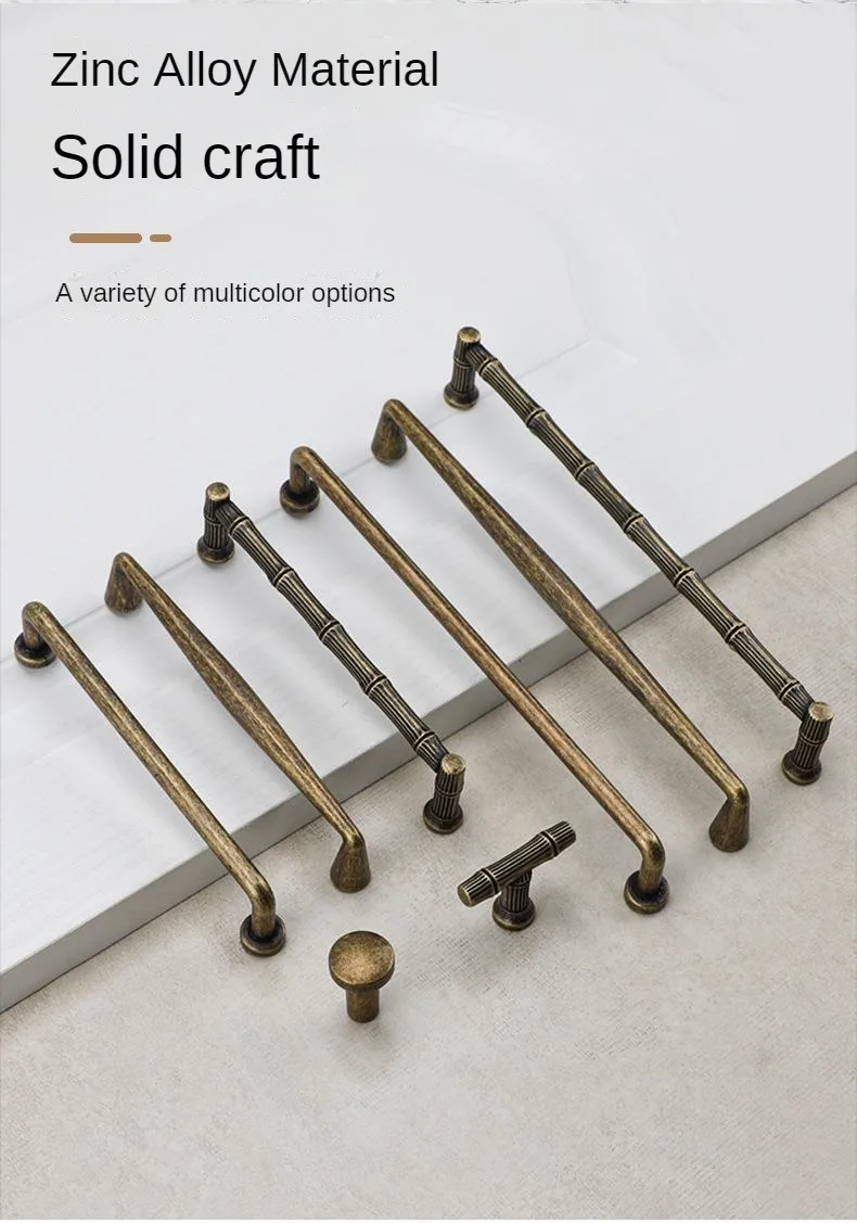 Description Picture 4 of itemCabinets Wardrobes Handles Cabinet Door Handles Retro American Style Antique Copper Minimalist Zinc Alloy Small Pulls