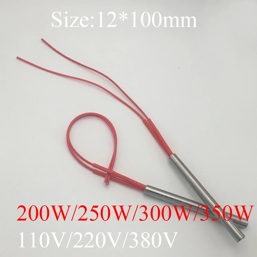 

12x100 12*100 200W 250W 300W 350W 110V 220V 380V Stainless Steel Cylinder Tube Mold Heating Element Single End Cartridge Heater