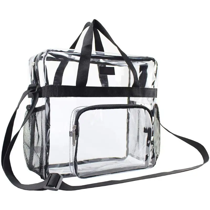 Women Girl PVC Shoulder Crossbody Gym Clear Bag Transparent Handbag Satchel Tote