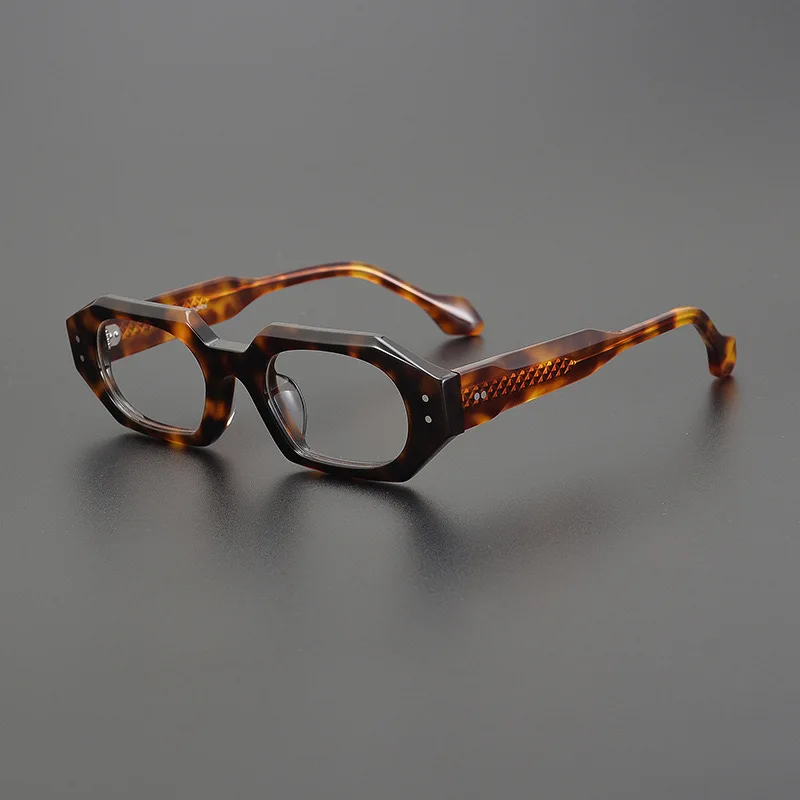 

Vintage Candy-colored round glasses frame acetate fiber optical glasses frame can be equipped with prescription glasses.