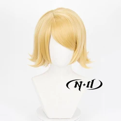 Short Blonde Heat Resistant Synthetic Cosplay Wig for Comic - Con and Costume Events (Kagamine Rin)