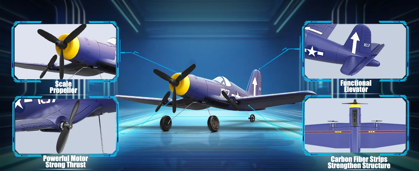 Volantexrc f4u corsair rc flygplan jaktplan epp skumglidflygplan_voghion.com