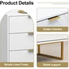 3 / 9 Drawers, Chest of Drawers,Dressers with Storage,Storage Cabinet with Golden Legs for Bedroom, Living Room, White / Black 5