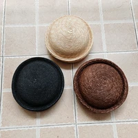 Fashion Summer Flat Beret Straw Hat Women's Sun Hat Circle Concave Top Beach Hat Church Derby Party - Image 3