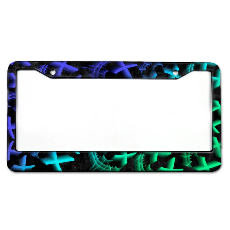 Sleek Chrome License Plate Frame - Universal Fit, Durable Black Finish