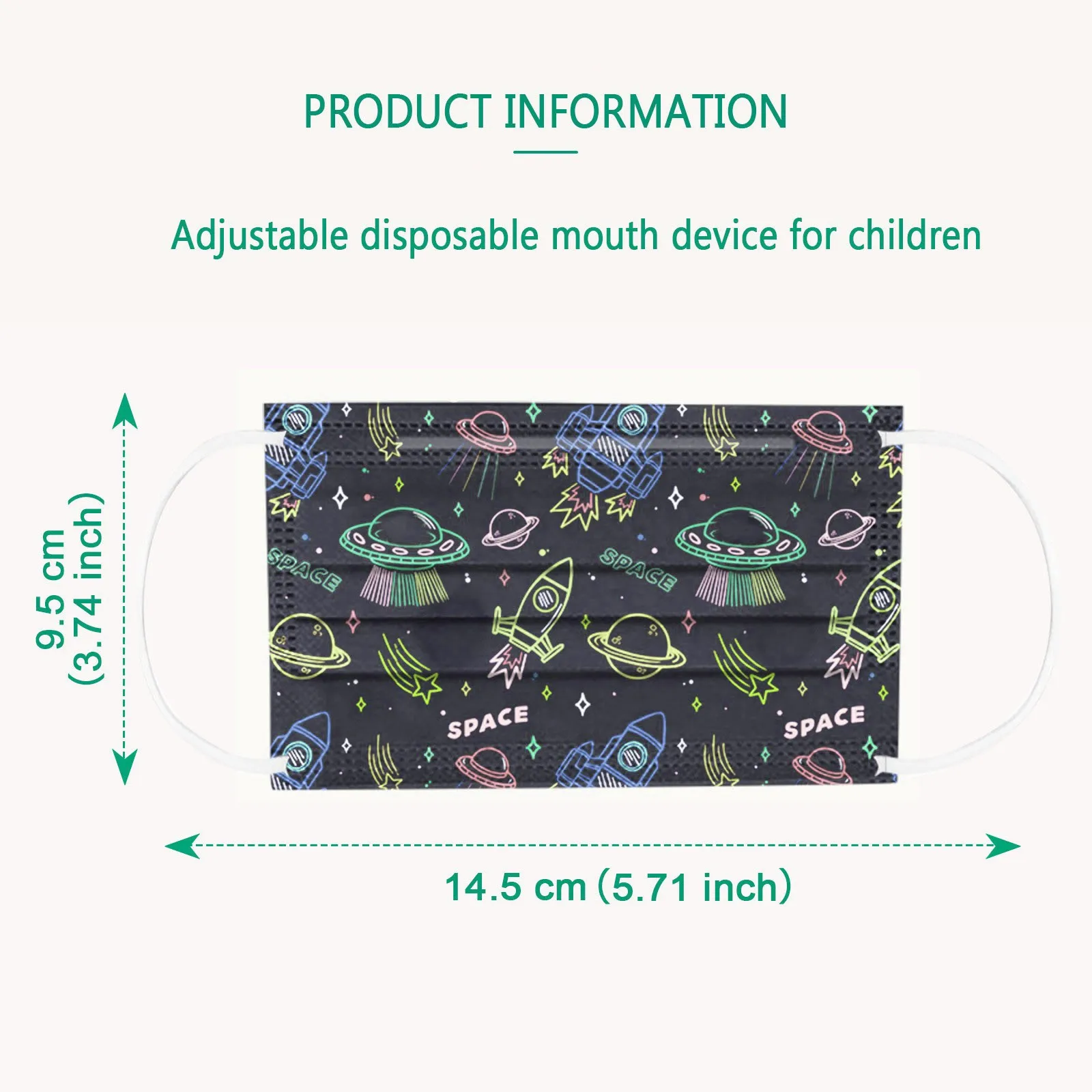 Children's Three-Layer Protective Dust-Proof Cartoon Print Disposable Mask Outdoor Dust-Proof Face Protective Mask