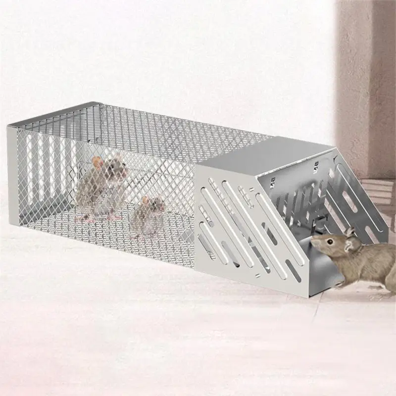 

Mice Rodent Rats Catcher Self-locking Metal Indoor Outdoor Rat Trap Rat Cage Pest Control Products Mouse Trap Rats Cage Reusable