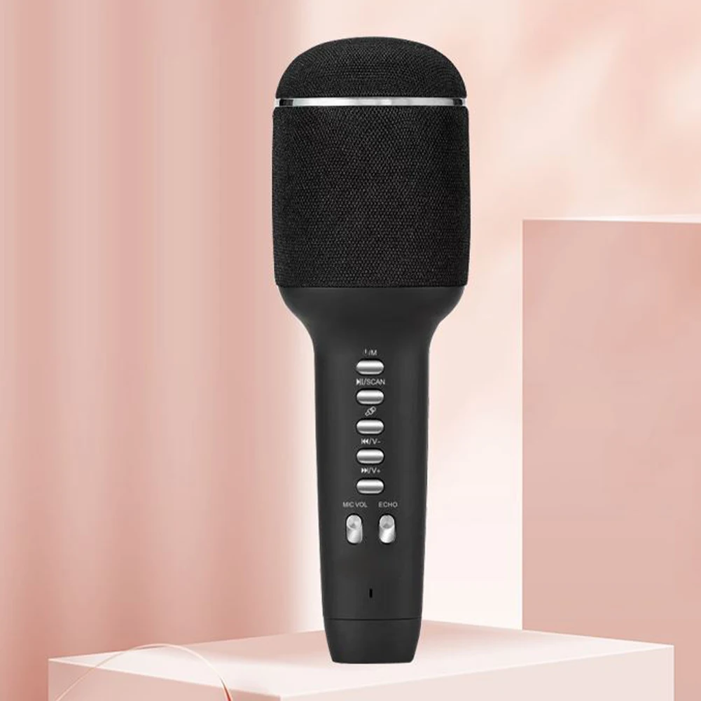 Microfone sem fio universal para casa KTV, compatível com Bluetooth 5.0, USB recarregável, alto-falante portátil, presente para crianças e adultos, novo