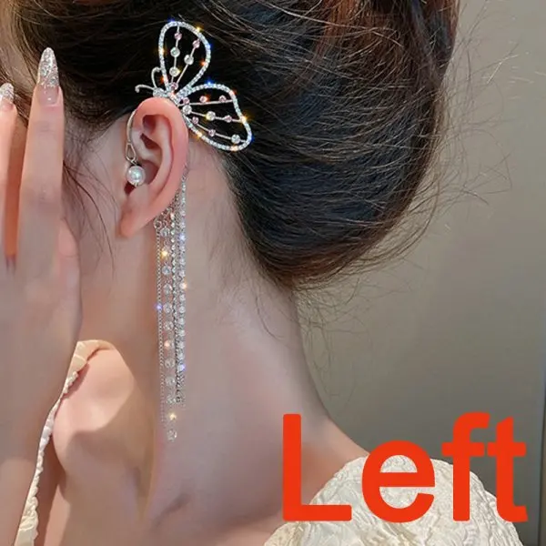 Wholesale Trendy Aretes Orecchie Ohrring Full Zircon Ear Cuff Wrap  Butterfly Flowers Crystal Ear Clip On Earrings for Women Jewelry From  m.