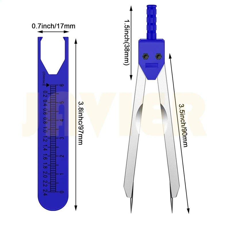 ECG Lead Wire High quality ECG EKG Caliper ECG Medical Dividers Heart rate gauge Electrocardiogram ruler