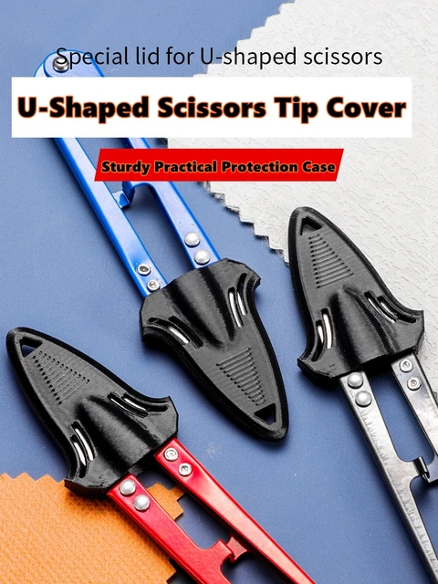 Black Scissors Sheath Sturdy Practical Plastic Scissor Tip Cover Protection Case for Knitting Needlework Crafting Embroidery 5