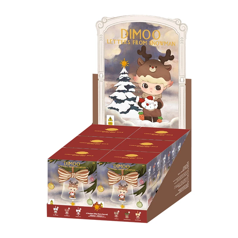 thumbnail image 1 of POP MART DIMOO letras de la serie Snowman, caja misteriosa de bombilla de Navidad, caja ciega de POPMART, juguetes, bolsa de adivinación, decoración de Navidad, 1 of 5