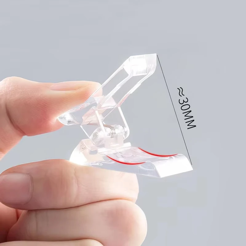 5/10 Pezzi Clip per Unghie in Acrilico Trasparente per Estensioni Rapide di Gel Polish, Strumenti per Manicure con Lampada UV - immagine 6