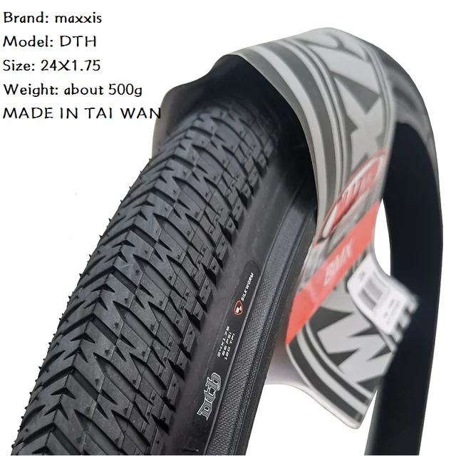 Pneu MAXXIS DTH 24x1.75 SilkWorm Tubetype Rigide Noir