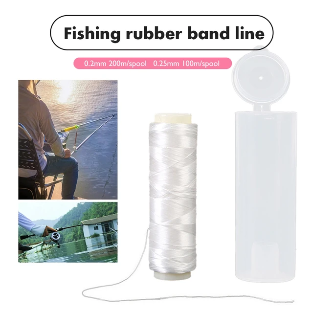 10pcs/lot Elastic Thread Invisible Fishing Rubber Band Line Elastic Thread  Spool Sea Tackle High Tensile Bait Fishing Bait Line - AliExpress