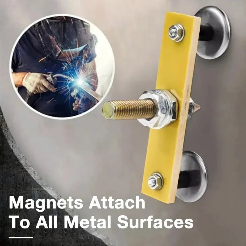 ZEXEF Welding Magnet Double Head Magnetic Welding Bracket Mechanical Maintenance Grounding Clamp Iron Head Grounder