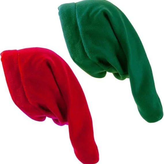 Green Christmas Elf Hat - Unisex Woolen Cap for Winter & Autumn, Fairy Tale Role-playing Accessory, Solid Color with Customizable Design