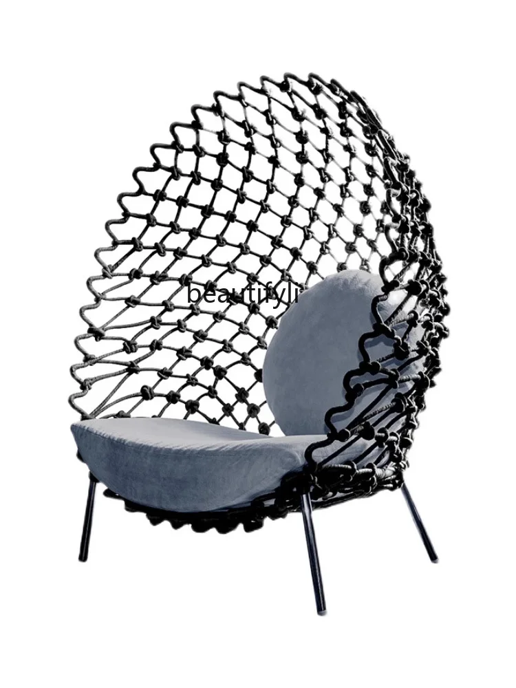 

Outdoor Rattan Chair Sofa Creative Design Egg Shell Couch Balcony Leisure Chair Bird's Nest Recliner