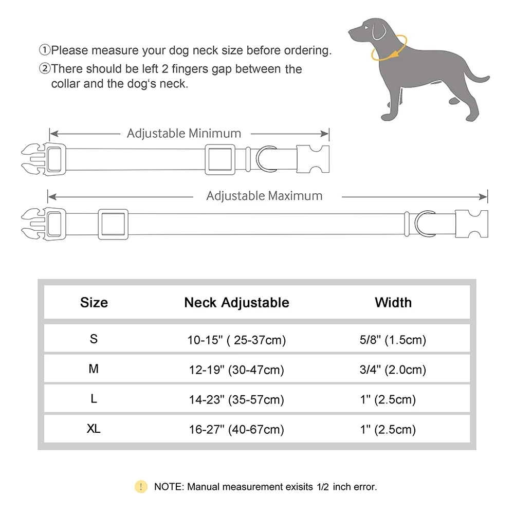 Personalized PU Leather Dog Collar Free Embroidered Dogs Collar Adjustable Pet Necklace For Small Medium Large Dogs