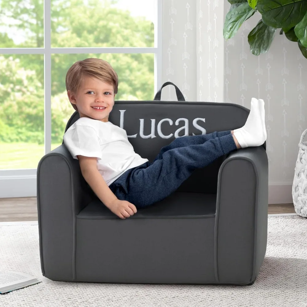 Cozee Chair for Kids -1 Seater Foam Toddler Couch can be Personalized with Name, Has Removable Cover for Easy Machine Washing 2