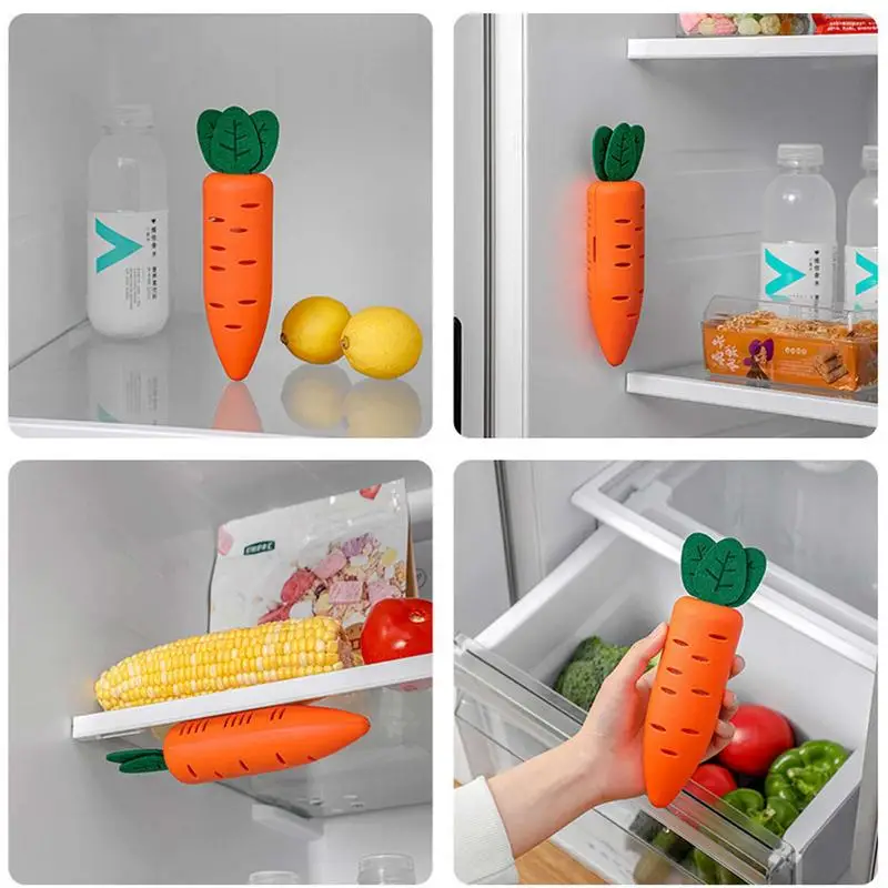 Creative Carrot Refrigerator Deodorant Box Wall-mounted Home Activated Carbon Bamboo To Remove Odor Purification Charcoal Bag