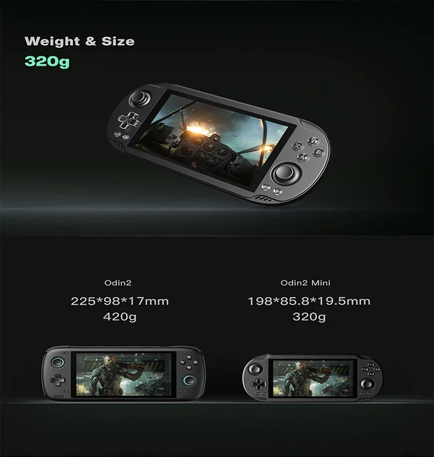 新しい AYN Odin 2 ミニハンドヘルド Odin2mini LED 5 インチ