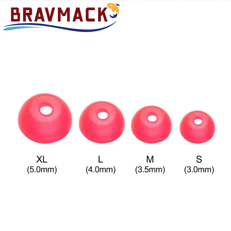 BRAVMACK-Luminous Half Round Stopper Beads for Sea Fishing Floating Tackle Accessories 100PCs