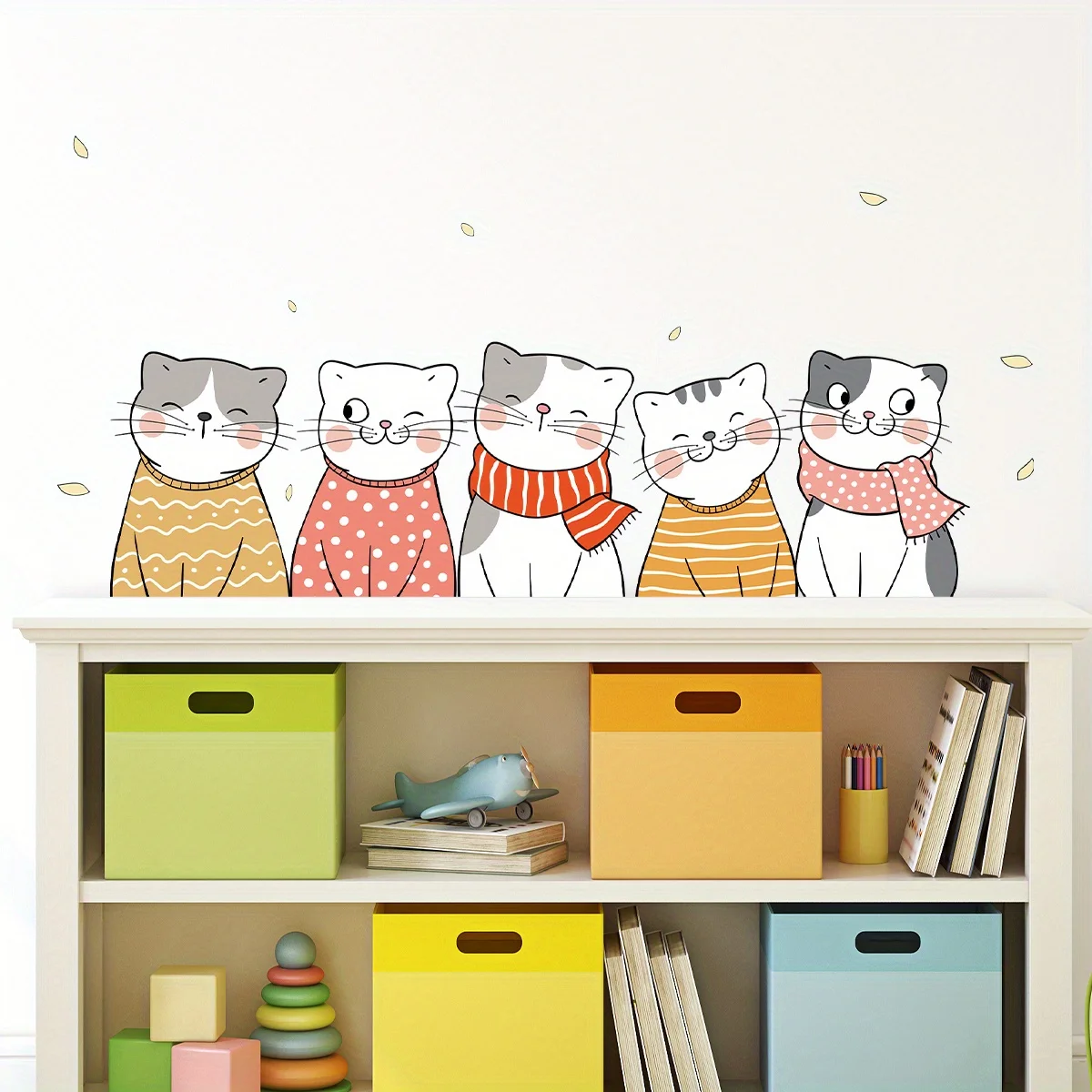 Cartoon Cute Funny Cat Wall Stickers for Children's Room Kids Room Removable Wall Decals Bedroom Living Nursery Decoration wall stickers luminous wall stickers vinyl decal stickers children room decoration