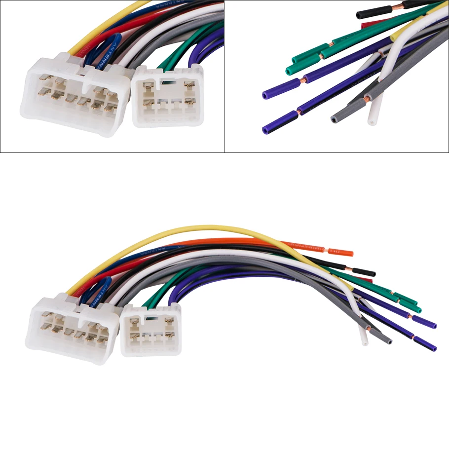 12V Car Stereo Tail Connector Kit Fit for Toyota Camry Corolla RAV4 BYD Automobile Audio Coaxial Speakers Radio Wiring Harnesses