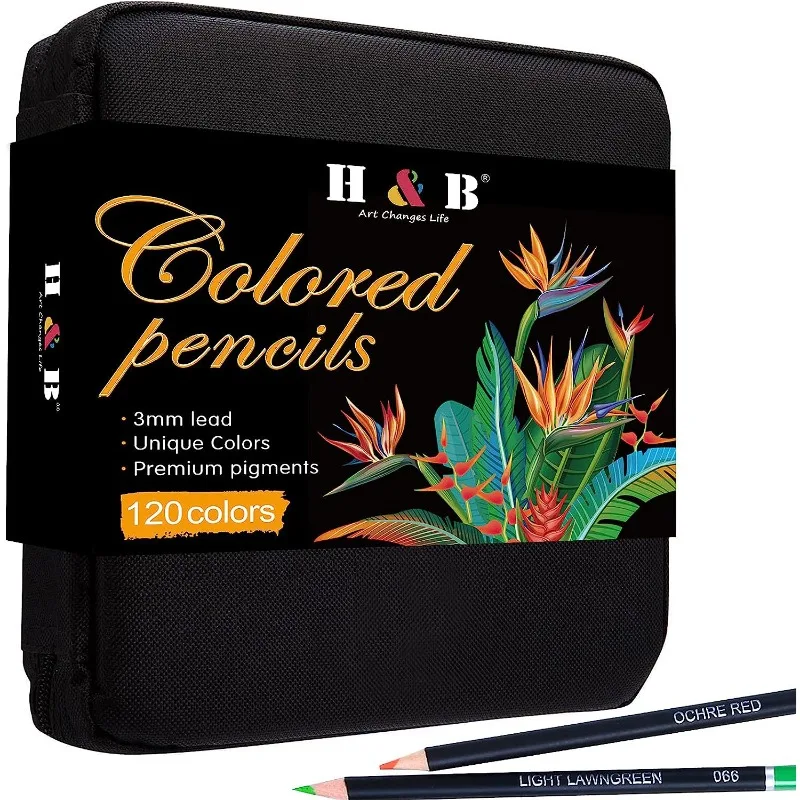 120 Pcs Oil Soft Colored Pencils Professional Drawing Pencil Set Colors Pencil For Artist Sketch Coloring  Art Supplies 10pcs micro detail paint brush set professional miniature fine artist brush for watercolor oil acrylic craft model rock painting