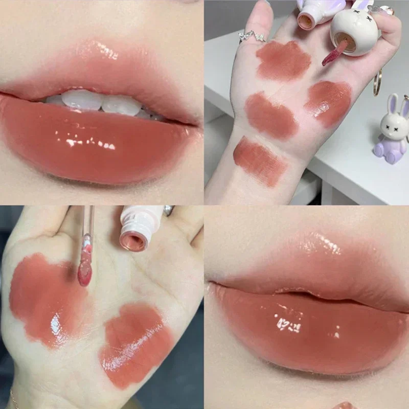 Cute Rabbit Lip Gloss Keychain 6 Colors