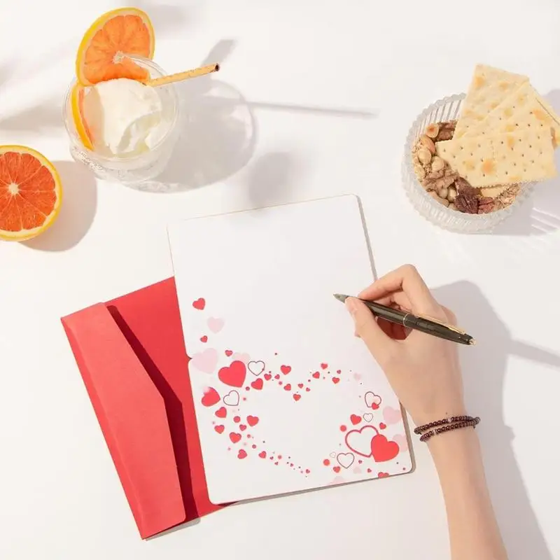 Wooden Greeting Card Romantic Otters Pattern Card Valentines Day Card With Envelope For Husband Wife Boyfriend Girlfriend Happy