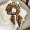 27.56" Paisley Print Small Square Scarf Simulated Silk Thin Neck Scarf Mature Style Sunscreen Headscarf For Women 3