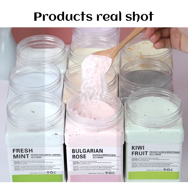 Salon Home Use SPA Skincare Powder Mask Beauty Jelly Facial Mask Crystal Hydrating Rose Mask Hydrogel Peel Off