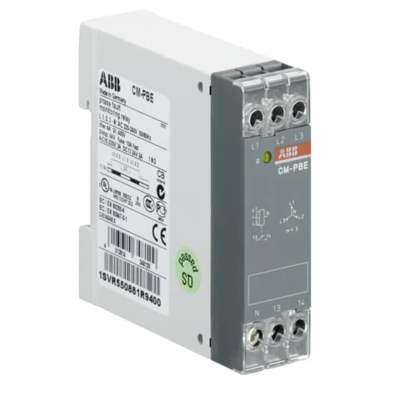 

ABB RELAY CM-PBE, phase fault, 1no, 220-240VAC Product ID: 1SVR550881R9400