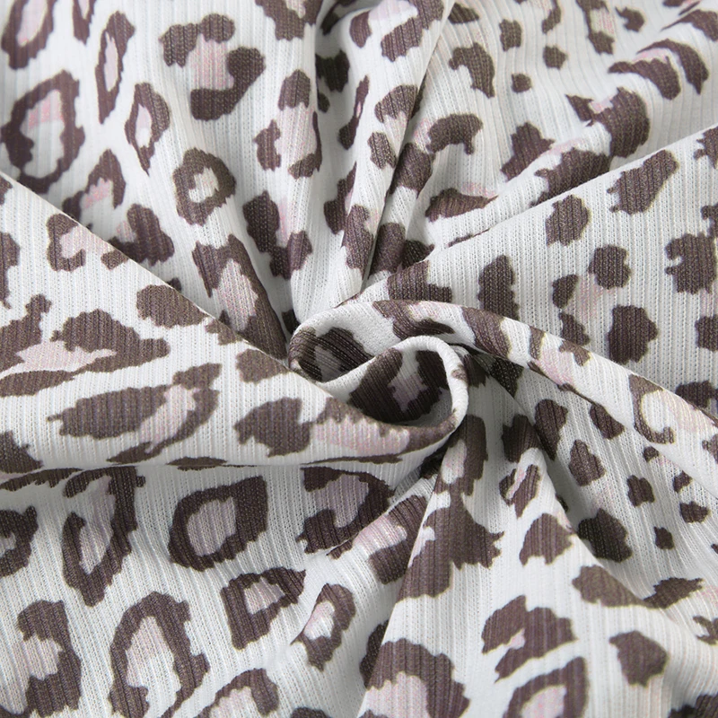 Patchwork Leopard Print Y2K Tee Button Up V Neck Contrast Color Long Sleeve Casual Knitted T Shirt Women