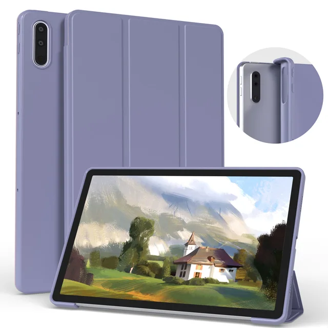 For Lenovo Tab P11 Pro Case & Lenovo Tab P11 Case TB-J606 Magnetic Tri-Fold Stand Tablet Cover for Lenovo tab P11 Plus TB-J616 Purple