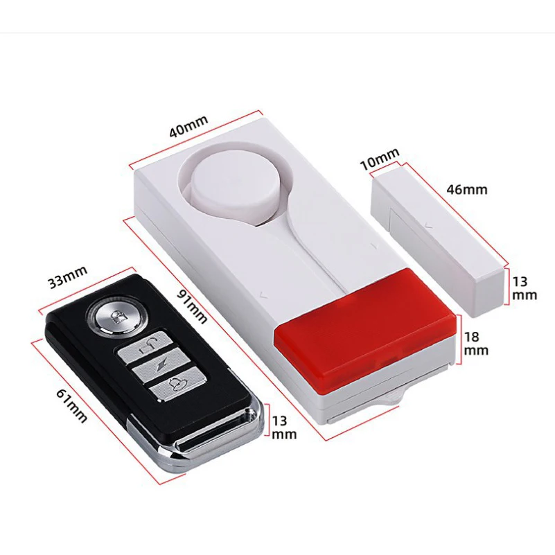 

Door Window Magnetic Wireless Remote Guard Against Theft Anti Lost Vibration Detector with Audible and Visual Alarm