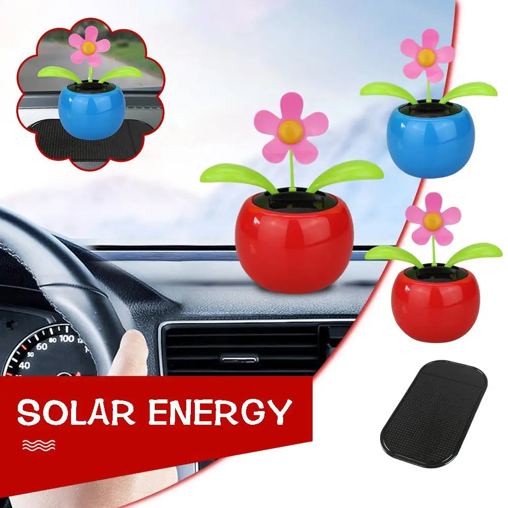 

Red Sunflower Ornaments Solar Portable Durable Universal Supplies Decoration Solar Lovable Flower Car Car Q9o6