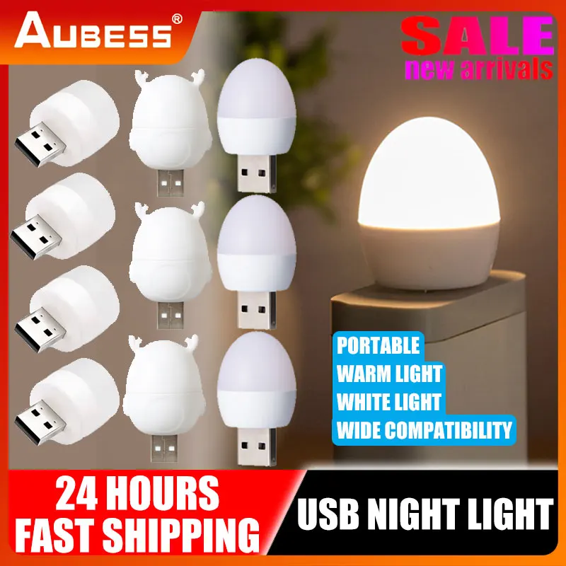 Mini USB Plug Lamp 5V 1W Super Bright Eye Protection Book Light Computer Mobile Power Charging USB Small LED Night Light Hotsale